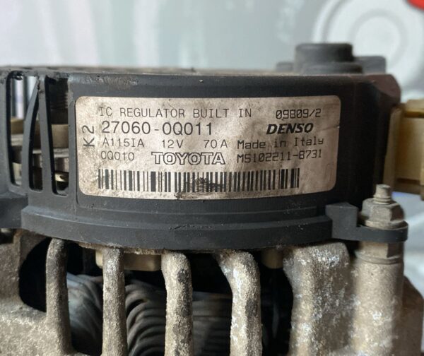 Alternatore Citroen C1 1.1 Benzina 2^serie (70AH) - immagine 3