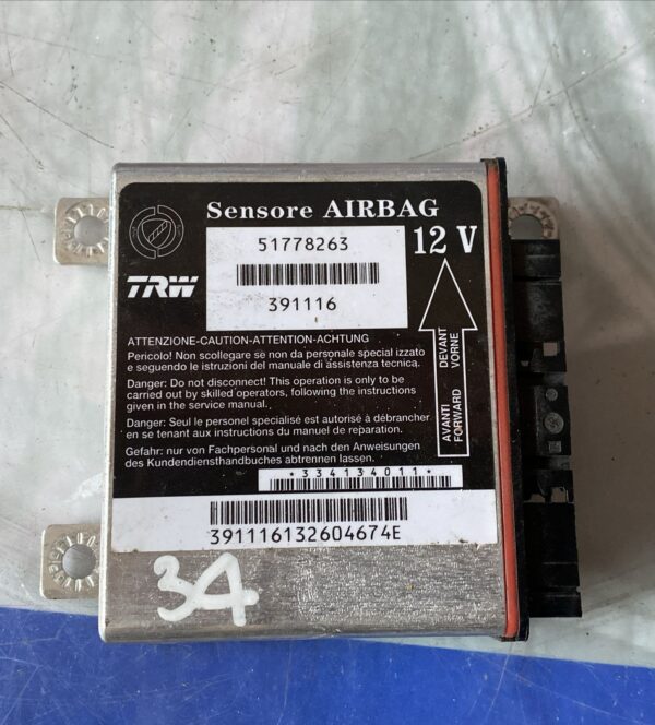 Centralina airbag Fiat Panda 169 spina nera